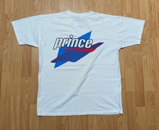 Vtg 90s Lyndon State College Tennis Prince T Shirt Sz L USA Made Single Stitch