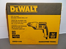 Nuovo!  DeWalt DWD110K Kit trapano mandrino senza chiave 3/8" (10 mm) *