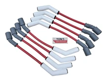 45* Ceramic MSD Red 8.5mm LS High Performance Spark Plug Wire Set LS GM TRUCK
