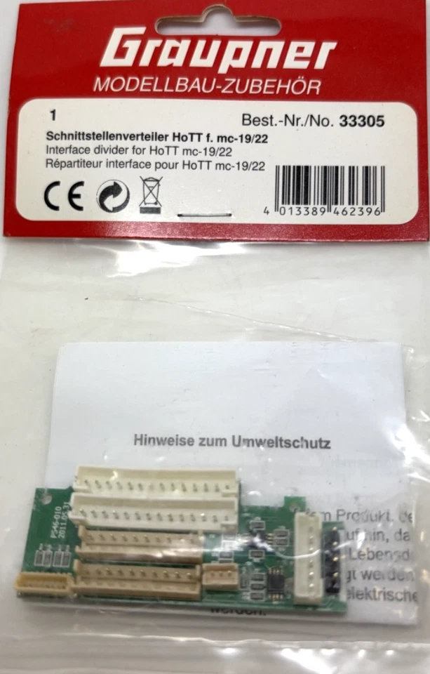 GRAUPNER Répartiteur interface pour HoTT mc-19/22 33305 Graupner - Photo 1/1