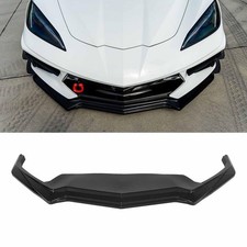 Front Bumper Lip Corvette C8 Stingray Z51 2020-2026 ABS Plastic Glossy Black
