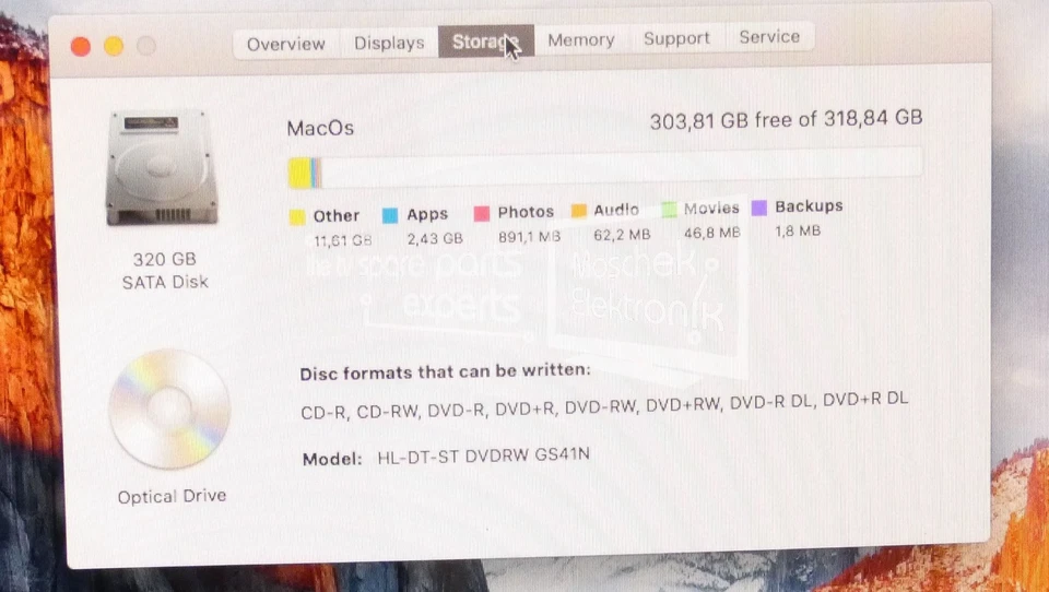 Apple MacBook Pro A1278 13,3" Intel i5 8GB RAM 320GB HDD DVD-RW macOS El Capitan - Bild 4 von 4