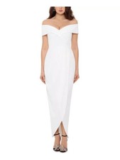 XSCAPE Womens  Short Sleeve Formal Gown Dress