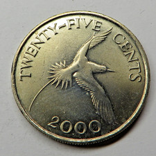 Bermuda 25 Cents 2000 Copper-Nickel KM#110 UNC