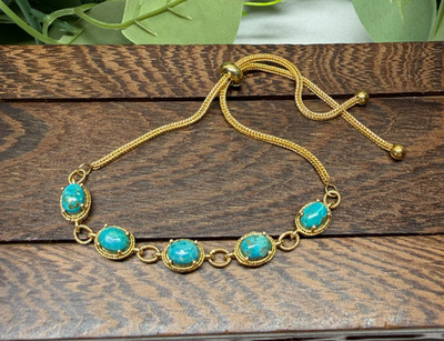 Modernes vergoldetes Opalina Gliederarmband verstellbar 6,7 g 4,25 kt elegant Retro