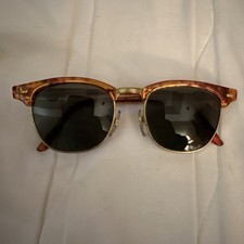 Hard Rock Cafe Vintage Sunglasses Brown/Gold Tone Frame Eye Wear Shades