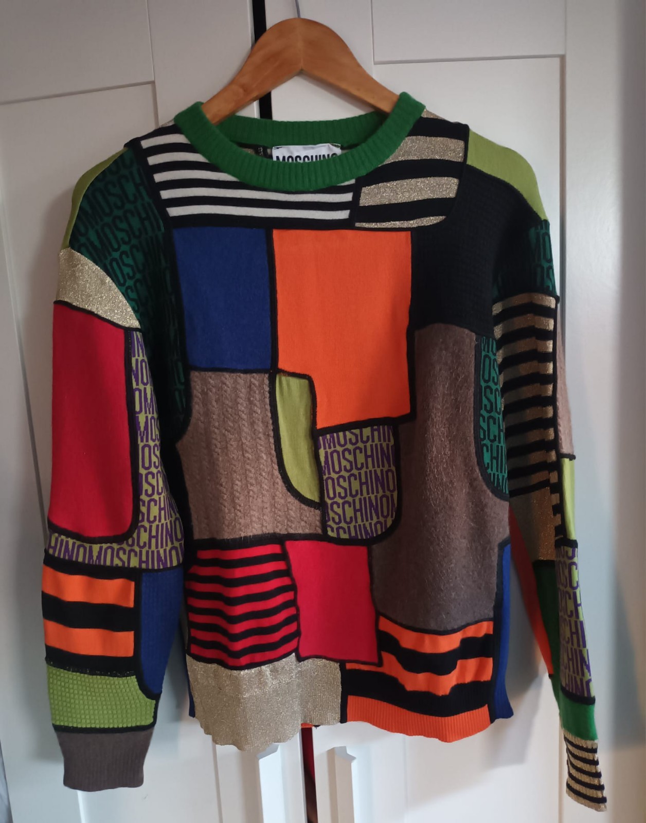 Moschino Multicolor Patchwork Sweater SizeS Desig… - image 11