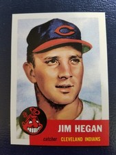 Jim Hegan Cleveland Indians 1991 Topps Archives 1953 T Reprint BLANK BACK