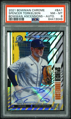#ad Spencer Torkelson 2021 Bowman Chrome Ascensions Rookie Auto 57 100 PSA 8 NM MT $60.00