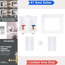 Copper Sweat Connection Washing Machine Outlet Box 0.25 Inch Plastic White