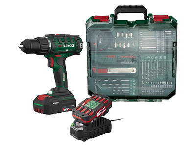 Parkside 20V Akku-Bohrschrauber - Set PABS 20-Li I9 mit 2 Akkus & Ladegerät NEU
