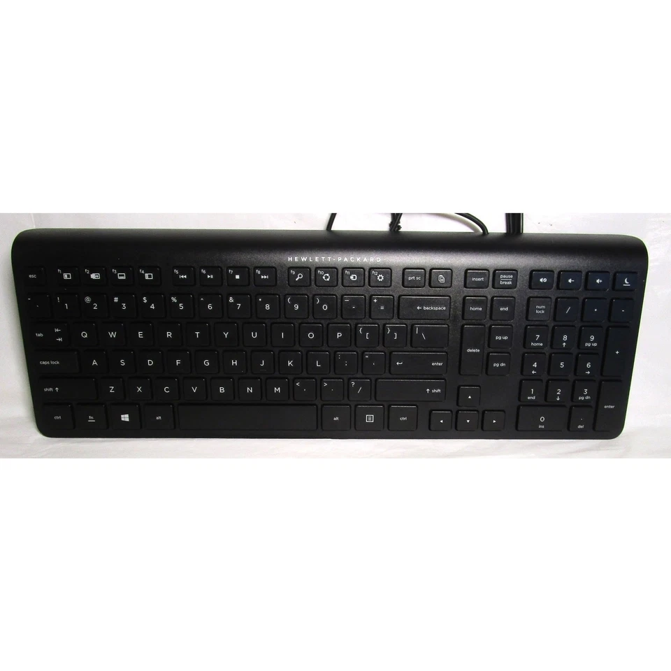 Hewlett-Packard Keyboard Wired USB Black QWERTY Plastic Model SK-2026 - Image 2 of 3