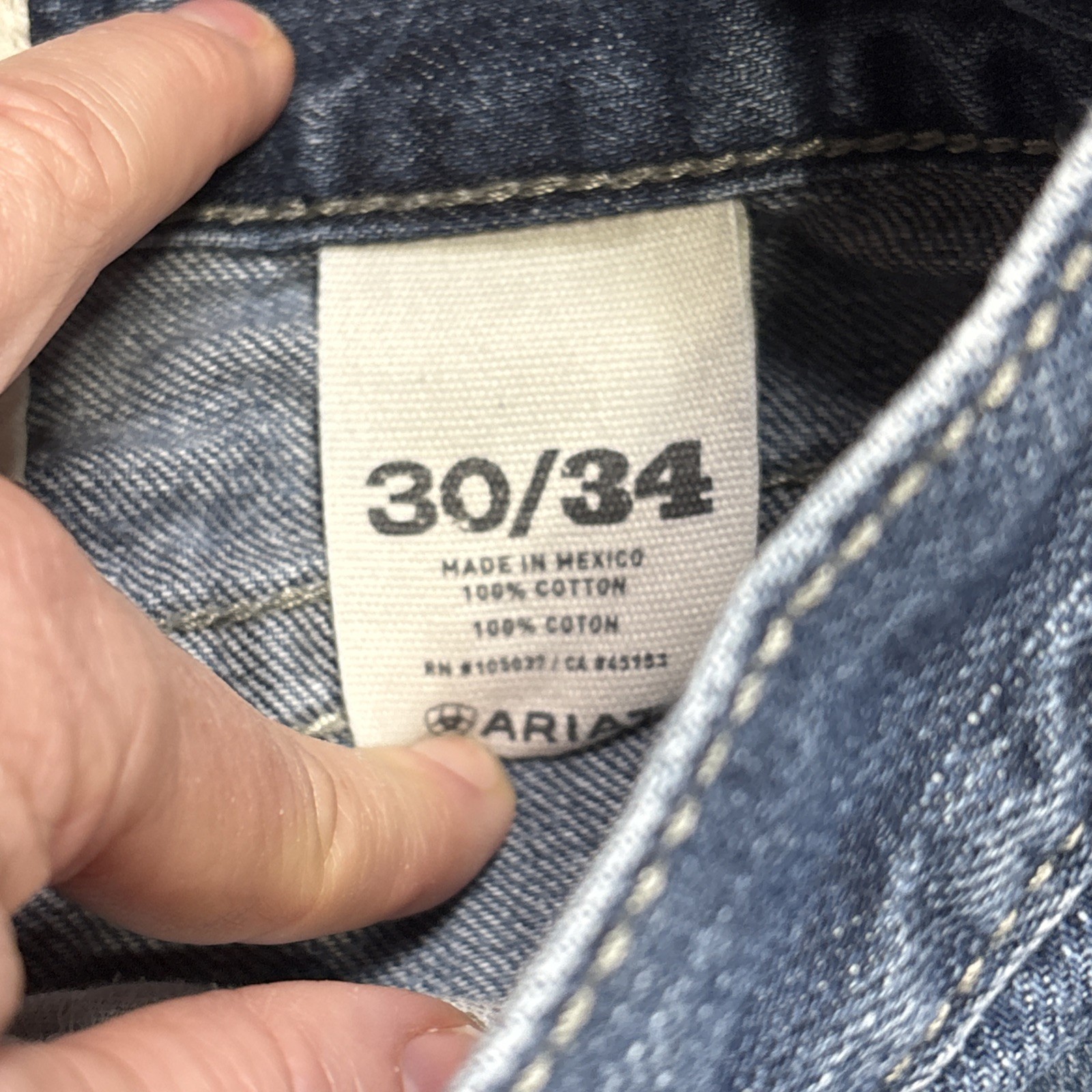 Ariat Mens M5 Slim Straight Denim Jeans Western 30/34 Fits 29 X 33 - View 5