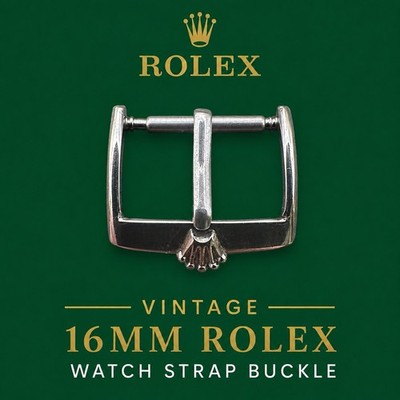 1960s 1970s Rolex 16mm Steel Strap Buckle Clasp Vintage (3O8)