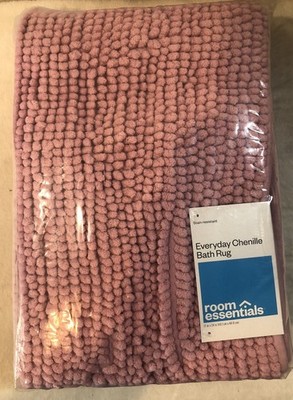 Everyday Chenille Bath Rug 17x24  Pink Room Essentials