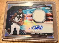 2023-24 Topps Chrome OTE NATHAN MISSIA DIO Silver Refractor Auto PATCH Card