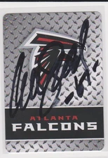 ADAM SCHREIBER ATLANTA FALCONS 1997-19P9 TEXAS AUTOGRAPHED PLAYING CARD SMEARED