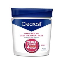 Clearasil Rapid Rescue Deep Treatment Cleansing Pads with Salicylic Acid for Acn