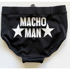 Black White Wrestling Macho trunks costume wrestling gear  Brand new man gear
