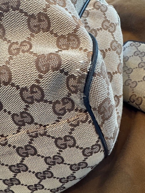 Authentic Large Gucci Monogram Sukey Shoulder Bag… - image 8