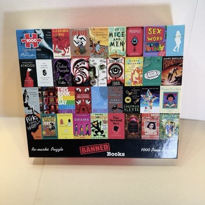 BANNED Books 1000 Piece Puzzle 19'' x 27'', Pieces still In sealed bag By Re-marks