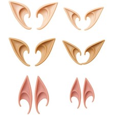 Set Of 6 Pairs Of Elf Ears, Cosplay Accessories, Long Short, Role-Playing Too