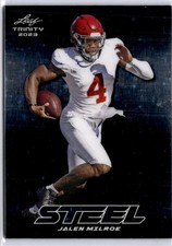 2023 Leaf Trinity (Mega Box) #S-41 Jalen Milroe Steel Stars and Dots Purple