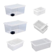 Transparent Terrarium Habitat Breeding Box Cricket House Reptile Feeding Box