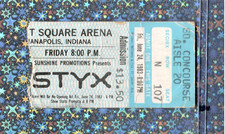 STYX CONCERT TICKET 6-24-1983 MARKET SQUARE ARENA Indy IN Kilroy Was Here Tour