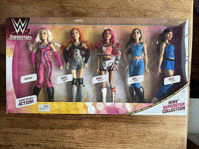 WWE Superstar Doll Collection 5 pack Natalya, Becky, Sasha, Brie, Nikki NIB 2017