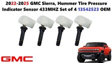 2022-25 Gmc Sierra Hummer Tire Pressure Indicator Sensor 433mhz 4x Tpms 13542523