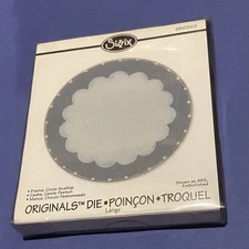 Sizzix ~Original Die-Frame, Circle Scallop-#656363-Preowned-Gently Used