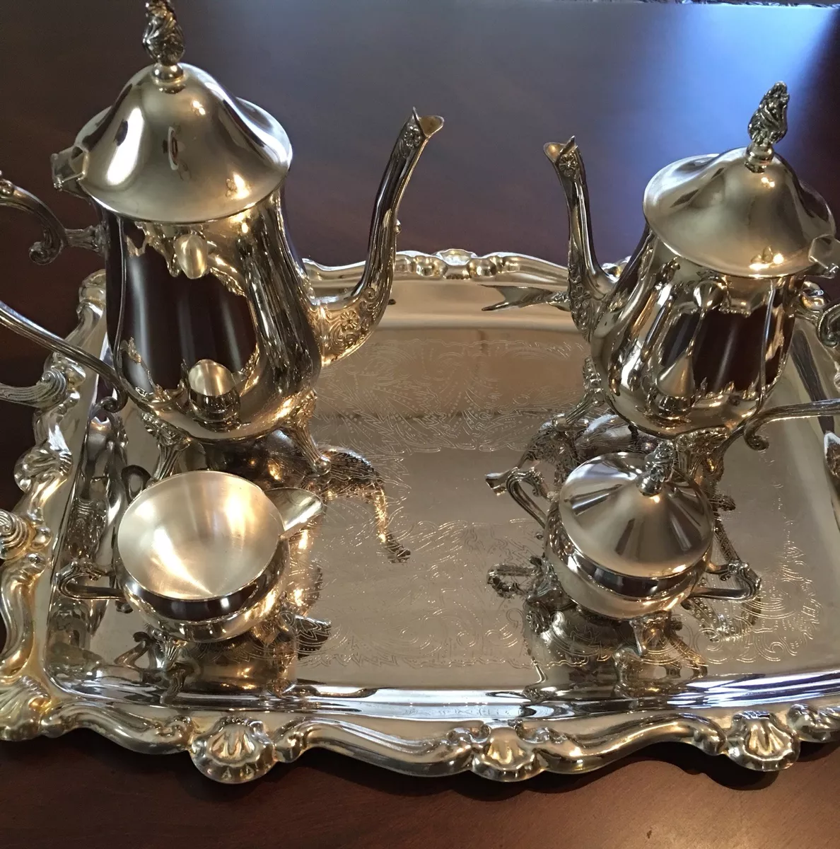 Coffee and Tea Set Silver- Silver Sets for sale- Styylish