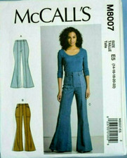 MCCALLS PATTERN  8007 PANTS  BELL BOTTOMS  MISSES SIZES 14 16 18 20 22 NEW UNCUT