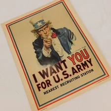 I Want You for US Army Poster 11 x 14 Poster Uncle Sam Recruiting 1983