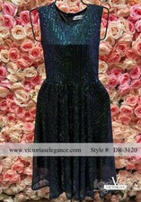 Kids Sequined Special Occasion Holiday Flower Girl Dress Black/Multi