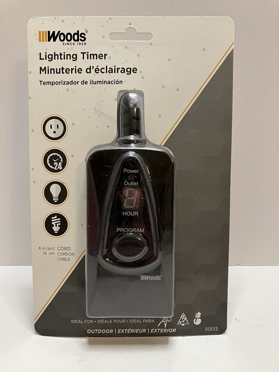 Patio Light Timer Woods Outdoor Digital Timer With Light Sensor - 24 ...