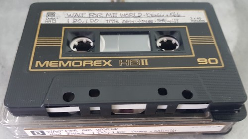 used Memorex HBII 90 blank cassette (has label At The Grand demo, Wait For Me W) - Picture 2 of 2