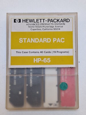 Hp65 Pac Hewlett-Packard scientific calculator HP-65 Standard Pac only | eBay