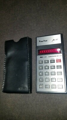 Vintage 1976 King's Point PC-50 Conversion Master Calculator with Cover ''Works''