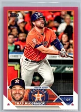 2023 Topps Series 1 #51 Chas McCormick /50 Mothers Day Hot Pink