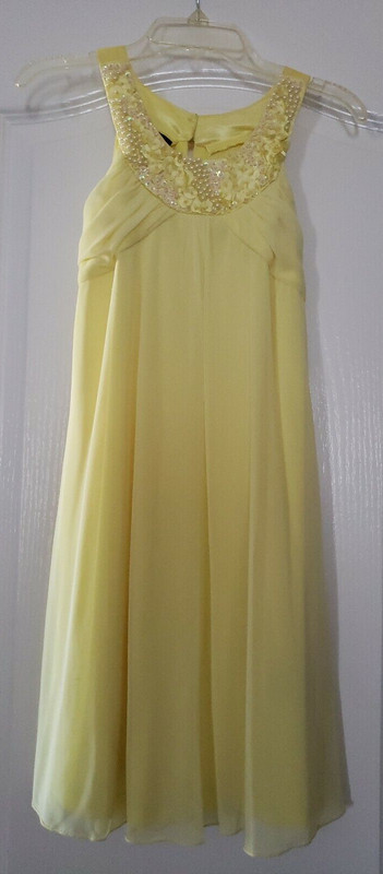 I.N. GIRL By Dillard's Beautiful Sheer Yellow Dress Size 14 Worn Once