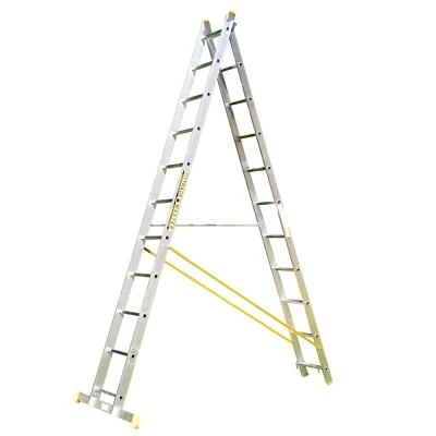 Double Combination Ladders - 2 Section Trade Master EN131 Professional Aluminium