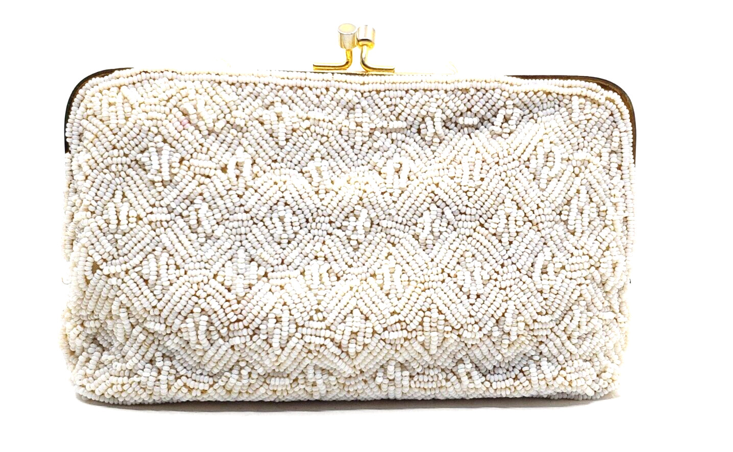 VINTAGE BEADWORK RETRO PATTERN EVENING PURSE HAND… - image 8