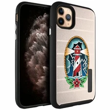 For [Apple iPhone 11 (6.1")][GRIP TACTICAL SET8] Slim Dual Layer Grip Case