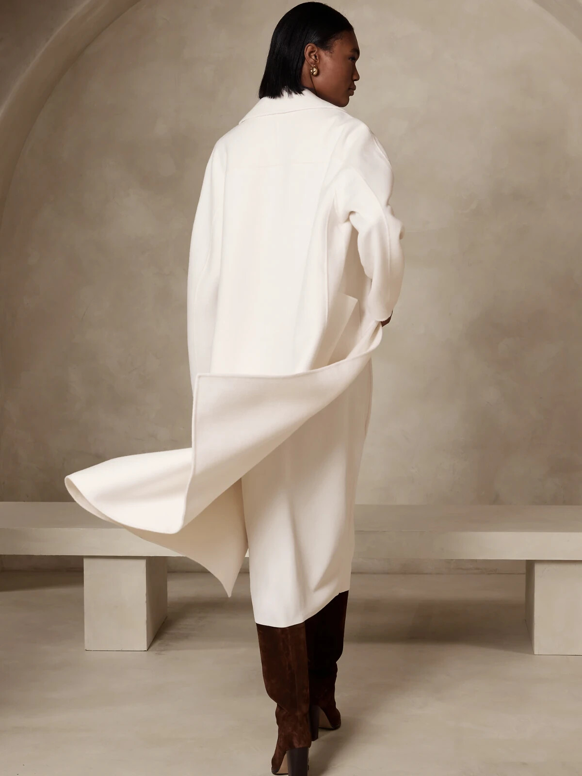 ALTRA Banana Republic AMINA TOP COAT DOPPIOPETTO NERO TAGLIA XS #758816 NUOVO