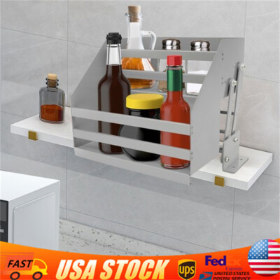 Kitchen Pull Down Shelf Upper Cabinet Wall Cabinet Storage Organizer Spice Rack