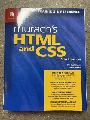 Murach's HTML and CSS by Zak Ruvalcaba and Anne Boehm (2021, Trade...