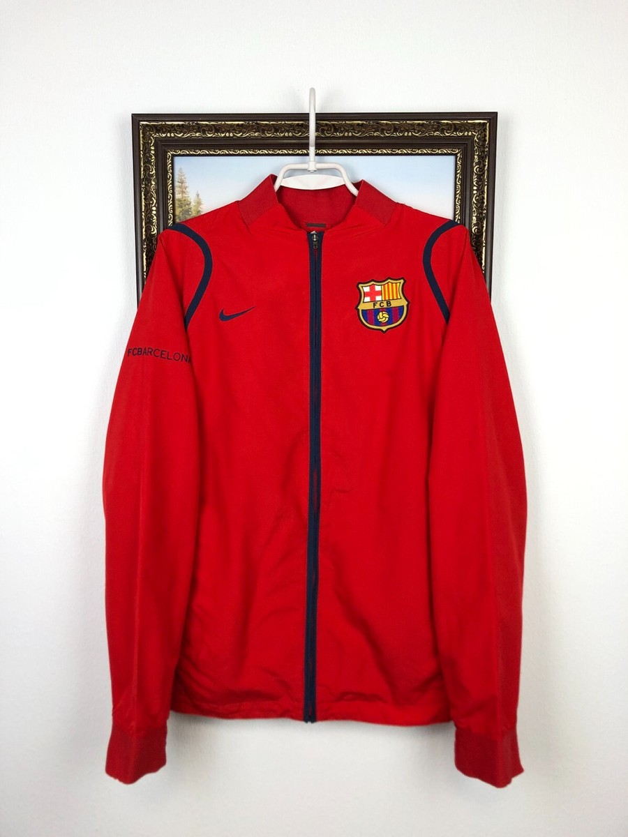 Vintage Nike FC Barcelona Football Jacket Train Soccer Track Top