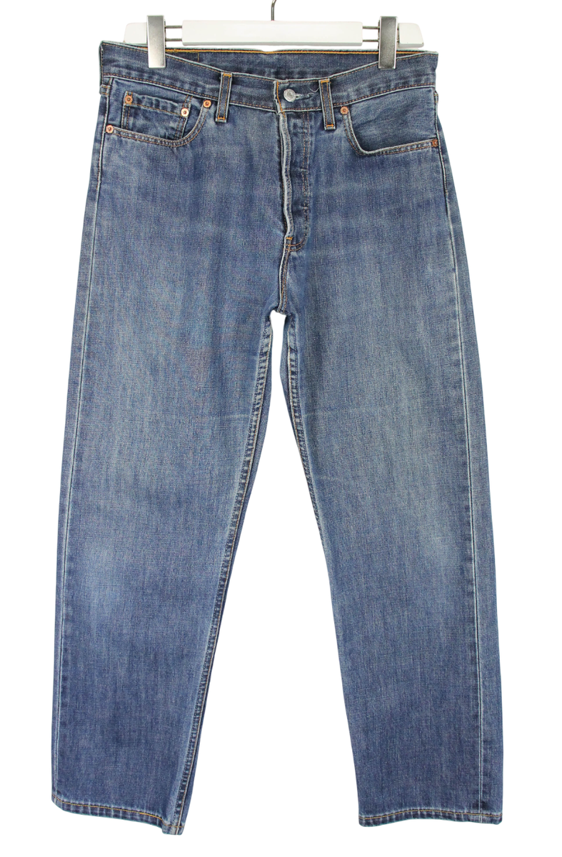 LEVI's 590 04 Jeans Men's W32 L29 Straight Button Fly Blue Denim